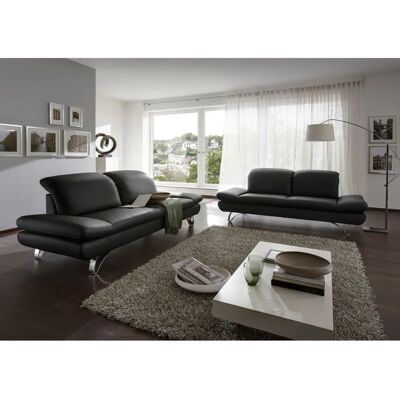 PLACES OF STYLE Frederica Schwarzes Leder 2-Sitzer - Sofa PLACES OF STYLE Frederica Schwarzes Leder 2-Sitzer - Sofa