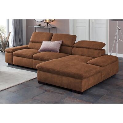 HOME AFFAIRE Alberto L-Form Sofa - Recamiere rechts, Bettfunktion, Vintage-Mikrofaser HOME AFFAIRE Alberto L-Form Sofa - Recamiere rechts, Bettfunktion, Vintage-Mikrofaser
