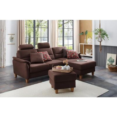 HOME AFFAIRE Palmera L-Form Sofa - Microfaser, Recamiere rechts, Bettfunktion HOME AFFAIRE Palmera L-Form Sofa - Microfaser, Recamiere rechts, Bettfunktion
