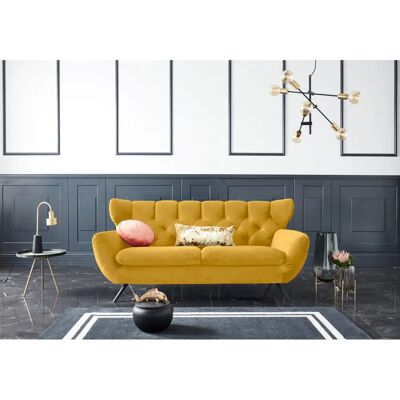 Leonique Beatrice 2,5-Sitzer Samtsofa - Retro-Modern Chic Leonique Beatrice 2,5-Sitzer Samtsofa - Retro-Modern Chic