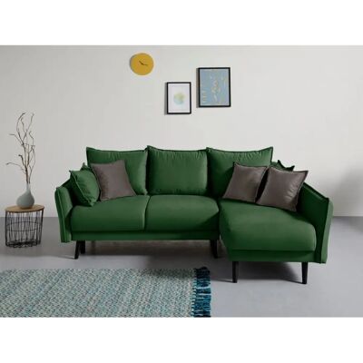 INOSIGN Asra L-Form Samtvelours Sofa mit Bettfunktion - Sofa INOSIGN Asra L-Form Samtvelours Sofa mit Bettfunktion - Sofa