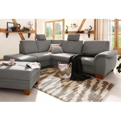 Home affaire Husum L-Form Sofa - Mikrofaser, Grau, 269cm Home affaire Husum L-Form Sofa - Mikrofaser, Grau, 269cm