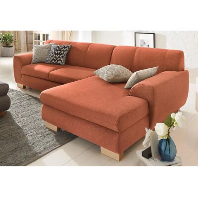 HOME AFFAIRE Nika L-Form Sofa - Rech Recamiere, 277cm, Orange HOME AFFAIRE Nika L-Form Sofa - Rech Recamiere, 277cm, Orange