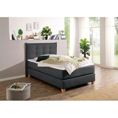 HOME AFFAIRE Boxspringbett – 120x200cm, anthrazit & weiß - Bett HOME AFFAIRE Boxspringbett – 120x200cm, anthrazit & weiß - Bett