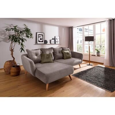 HOME AFFAIRE Baggio L-Form Velourssofa - Recamiere links HOME AFFAIRE Baggio L-Form Velourssofa - Recamiere links