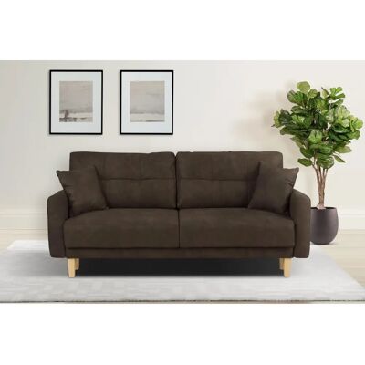 Home Affaire Triplo Braun Sofa - Mikrofaser Vintage Landhaus Stil Home Affaire Triplo Braun Sofa - Mikrofaser Vintage Landhaus Stil