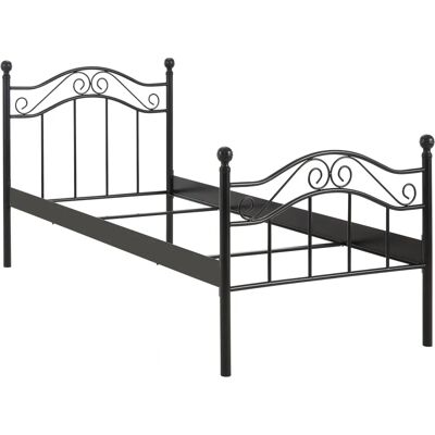 Home Affaire Schwarzes Metallbett - Rustikales Metallbettgestell Home Affaire Schwarzes Metallbett - Rustikales Metallbettgestell
