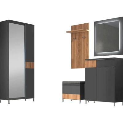 PLACES OF STYLE Onyx Grau Garderoben-Set - Soft-Close Türen PLACES OF STYLE Onyx Grau Garderoben-Set - Soft-Close Türen