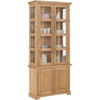 HOME AFFAIRE Meliss Beigefarbene Vitrine - Vitrinen aus Massivholz HOME AFFAIRE Meliss Beigefarbene Vitrine - Vitrinen aus Massivholz