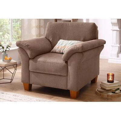 HOME AFFAIRE Borkum Sessel - Landhausstil, braun, Mikrofaser HOME AFFAIRE Borkum Sessel - Landhausstil, braun, Mikrofaser