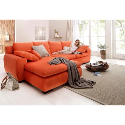 Home affaire Cara Mia L-Form Sofa - Wende-Recamiere, Microfaser, Orange Home affaire Cara Mia L-Form Sofa - Wende-Recamiere, Microfaser, Orange