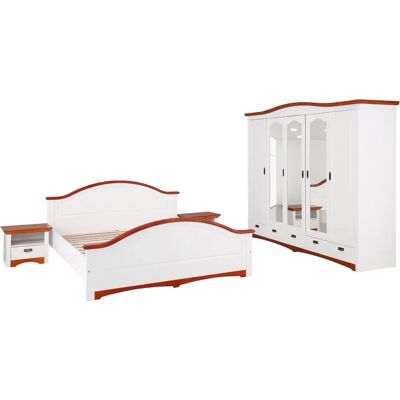 Home Affaire Konrad Schlafzimmer-Set - Komplett Weiß Kirsche FSC Kiefer Home Affaire Konrad Schlafzimmer-Set - Komplett Weiß Kirsche FSC Kiefer