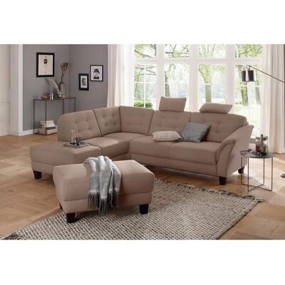 Home Affaire Trondheim L-Form Beige Sofa - Ecksofa Home Affaire Trondheim L-Form Beige Sofa - Ecksofa