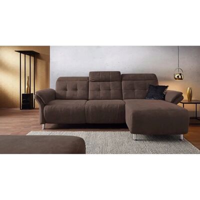 Places of Style Manhattan L-Form Sofa - Mikrofaser, Braun Places of Style Manhattan L-Form Sofa - Mikrofaser, Braun