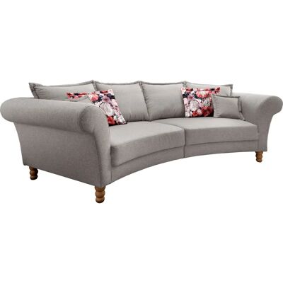 HOME AFFAIRE Tassilo Sofa - Halbrund, Polyester, Grau HOME AFFAIRE Tassilo Sofa - Halbrund, Polyester, Grau