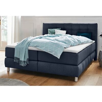 Andas Salo Nordic Boxspringbett - 160x200cm, Blau, H3 Andas Salo Nordic Boxspringbett - 160x200cm, Blau, H3