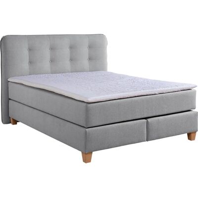 HOME AFFAIRE Grau Boxspringbett 140x200cm - 7-Zonen, Komplettset HOME AFFAIRE Grau Boxspringbett 140x200cm - 7-Zonen, Komplettset
