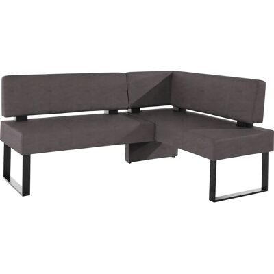 HOME AFFAIRE Oliver Eckbank - Schwarz, Microfaser, 180x89x140 cm HOME AFFAIRE Oliver Eckbank - Schwarz, Microfaser, 180x89x140 cm