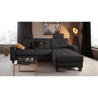 Places of Style Varese Dunkelbraunes Sofa - L-Form, Recamiere, Stauraum, 5,5 Sitze Places of Style Varese Dunkelbraunes Sofa - L-Form, Recamiere, Stauraum, 5,5 Sitze