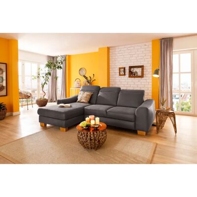 HOME AFFAIRE Dundee L-Form Sofa - Microfaser Lederoptik, Recamiere links, Bettfunktion HOME AFFAIRE Dundee L-Form Sofa - Microfaser Lederoptik, Recamiere links, Bettfunktion