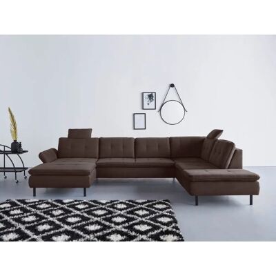 INOSIGN Birkholm U-Form Sofa - Microfaser, Ottomane rechts, Modern INOSIGN Birkholm U-Form Sofa - Microfaser, Ottomane rechts, Modern