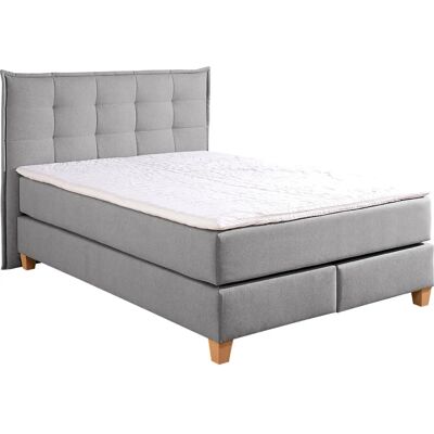 HOME AFFAIRE Graues Boxspringbett - Komplett Landhausstil HOME AFFAIRE Graues Boxspringbett - Komplett Landhausstil