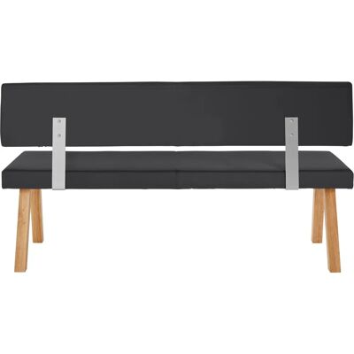 HOME AFFAIRE Rio - Schwarze gepolsterte Bank - 180cm HOME AFFAIRE Rio - Schwarze gepolsterte Bank - 180cm