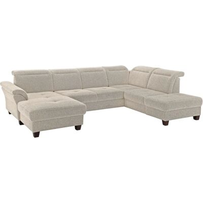 Home affaire Solvei U-Form Sofa - U-förmiger beigen Polyester-Sofa Home affaire Solvei U-Form Sofa - U-förmiger beigen Polyester-Sofa