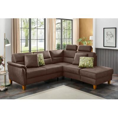 HOME AFFAIRE Palmera L-Form Sofa - Microfaser Lederoptik, Rechte Ottomane HOME AFFAIRE Palmera L-Form Sofa - Microfaser Lederoptik, Rechte Ottomane