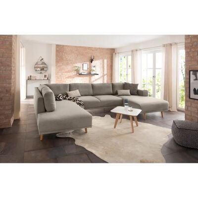 Home Affaire Lasse U-Form Sofa - Skandinavischer Stil - 355x84x203cm Home Affaire Lasse U-Form Sofa - Skandinavischer Stil - 355x84x203cm