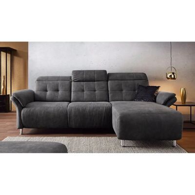 PLACES OF STYLE Manhattan L-Form Sofa - Microfaser, Grau PLACES OF STYLE Manhattan L-Form Sofa - Microfaser, Grau