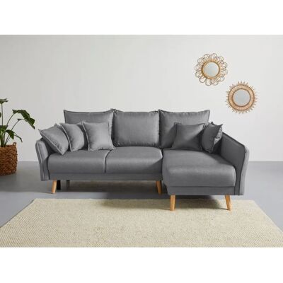 HOME AFFAIRE Granbo L-Form Sofa - Grau, mit Bett & Stauraum HOME AFFAIRE Granbo L-Form Sofa - Grau, mit Bett & Stauraum