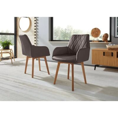HOME AFFAIRE Brest - Geölte Braun Leder Esszimmerstuhl Set HOME AFFAIRE Brest - Geölte Braun Leder Esszimmerstuhl Set