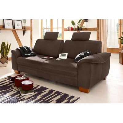 Home affaire Husum 3,5-Sitzer Sofa - Microfaser Nubuck - Braun - Wohnzimmermöbel Home affaire Husum 3,5-Sitzer Sofa - Microfaser Nubuck - Braun - Wohnzimmermöbel