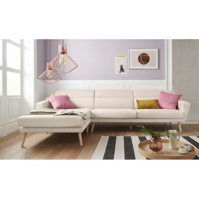 andasu202fNordic Interior Bille L-Form Sofa - Microfaser Beige andasu202fNordic Interior Bille L-Form Sofa - Microfaser Beige