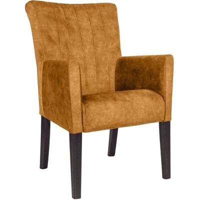 HOME AFFAIRE King Armlehnsessel - Wenge Buche, Orange Samt, 60x92x65cm HOME AFFAIRE King Armlehnsessel - Wenge Buche, Orange Samt, 60x92x65cm