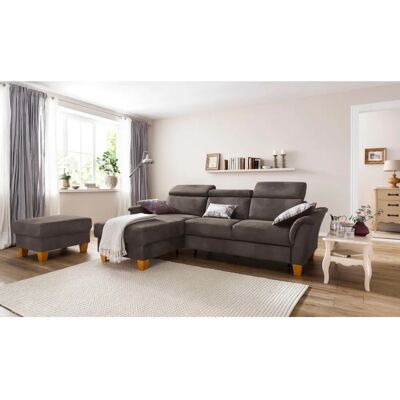 HOME AFFAIRE Conville L-Form Sofa - Vintage-Mikrofaser, Linke Recamiere HOME AFFAIRE Conville L-Form Sofa - Vintage-Mikrofaser, Linke Recamiere