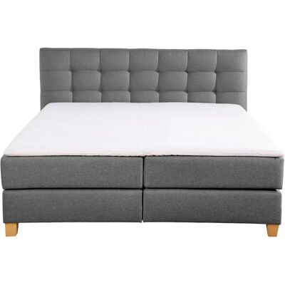 HOME AFFAIRE Moulay - Graues Boxspringbett, Komplettbett, 160x200cm HOME AFFAIRE Moulay - Graues Boxspringbett, Komplettbett, 160x200cm
