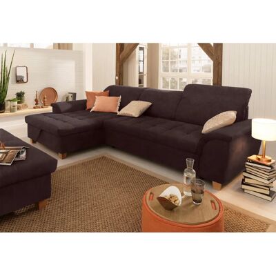Home Affaire Lyla L-Form Sofa - Mikrofaser, Braun, 279cm Home Affaire Lyla L-Form Sofa - Mikrofaser, Braun, 279cm
