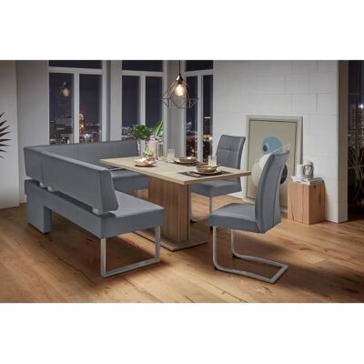 HOME AFFAIRE Rab L-Form Eckbank Grau Silber - Sitzbank HOME AFFAIRE Rab L-Form Eckbank Grau Silber - Sitzbank