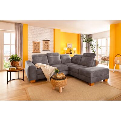 HOME AFFAIRE Dundee L-Form Sofa - Microfaser Florence, Ottomane rechts HOME AFFAIRE Dundee L-Form Sofa - Microfaser Florence, Ottomane rechts
