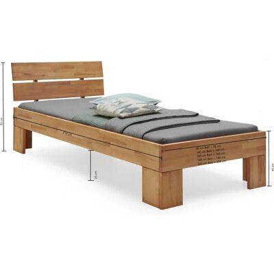 HOME AFFAIRE »Modesty II« Massivholzbett - Bett, 90x200 cm, beige HOME AFFAIRE »Modesty II« Massivholzbett - Bett, 90x200 cm, beige