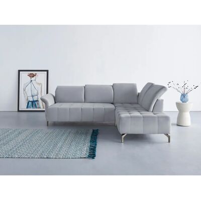 INOSIGN Frisch L-Form Sofa - 260x79x220 cm, Grau, Samtoptik INOSIGN Frisch L-Form Sofa - 260x79x220 cm, Grau, Samtoptik