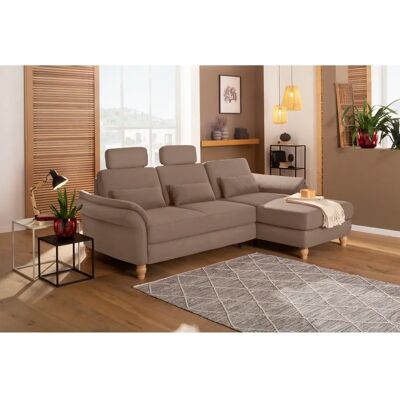 HOME AFFAIRE Palace L-Form Sofa - Hellbraun Stoff HOME AFFAIRE Palace L-Form Sofa - Hellbraun Stoff