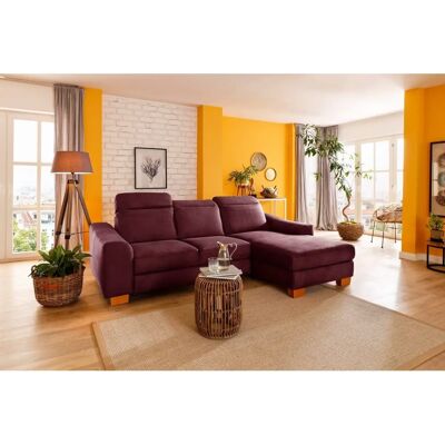 HOME AFFAIRE Dundee L-Form Sofa - Microfaser Florence - Recamiere rechts HOME AFFAIRE Dundee L-Form Sofa - Microfaser Florence - Recamiere rechts
