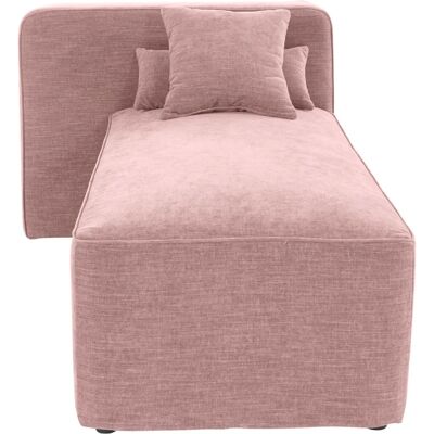 Nordic Interior Sundstrup Rosa Samt-Modulsofa - Ottomane rechts Nordic Interior Sundstrup Rosa Samt-Modulsofa - Ottomane rechts