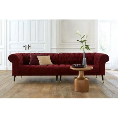 Guido Maria Kretschmer Tinnum Sofa - Modern Vintage, Rot, 4 Sitze Guido Maria Kretschmer Tinnum Sofa - Modern Vintage, Rot, 4 Sitze