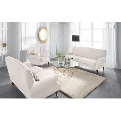 Guido Maria Rennes 3-Sitzer Beige Samtsofa - Sofa Guido Maria Rennes 3-Sitzer Beige Samtsofa - Sofa