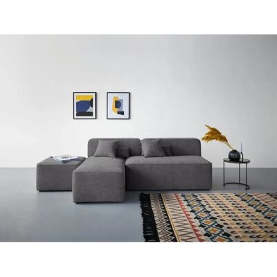 ANDAS Sundstrup L-Form Sofa - Weiche Struktur, Grau ANDAS Sundstrup L-Form Sofa - Weiche Struktur, Grau