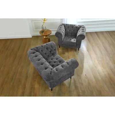 Guido Maria Kretschmer Tinnum Loveseat - Microfaser Vintage - Chesterfield Stil Guido Maria Kretschmer Tinnum Loveseat - Microfaser Vintage - Chesterfield Stil